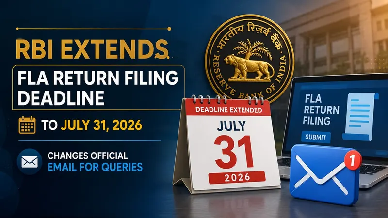 RBI Extends FLA Return Filing Deadline to July 31, 2026; Changes Official Email for Queries