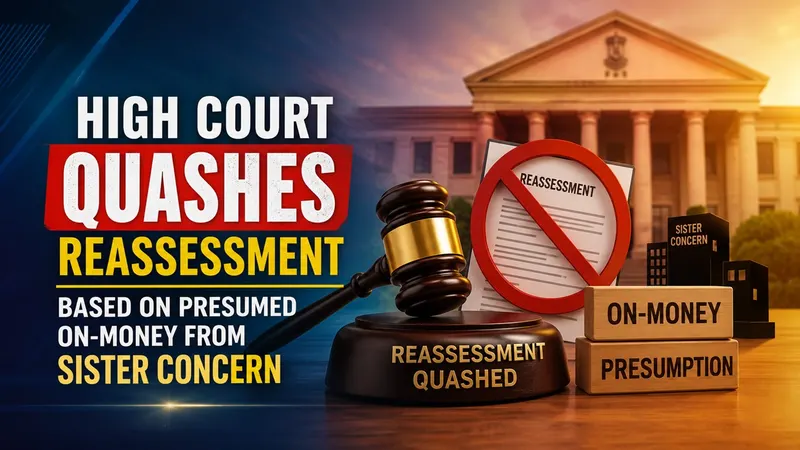 High Court Quashes Reassessment Based on Presumed On-Money from Sister Concern