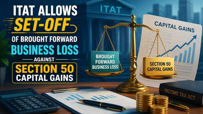 ITAT Allows Set-Off of Brought Forward Business Loss Against Section 50 Capital Gains