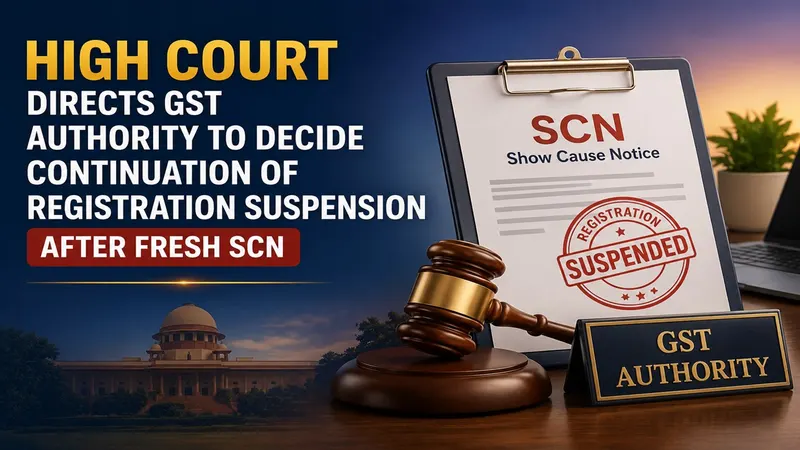 High Court Directs GST Authority to Decide Continuation of Registration Suspension After Fresh SCN