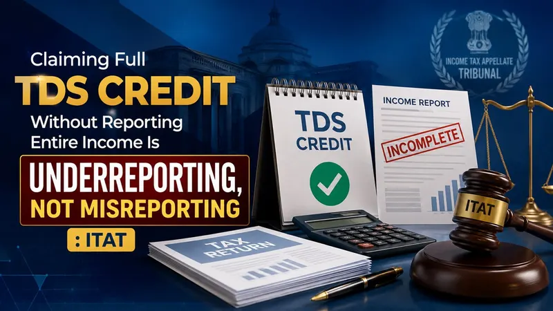 Claiming Full TDS Credit Without Reporting Entire Income Is Underreporting, Not Misreporting: ITAT