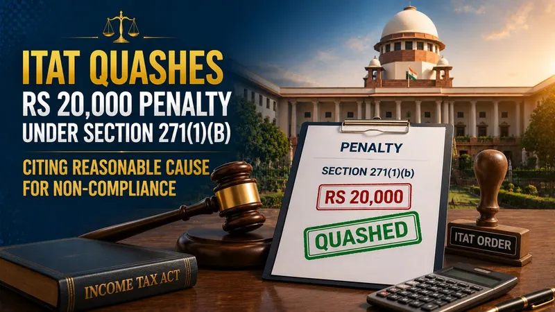 ITAT Quashes Rs 20,000 Penalty Under Section 271(1)(b) Citing Reasonable Cause for Non Compliance