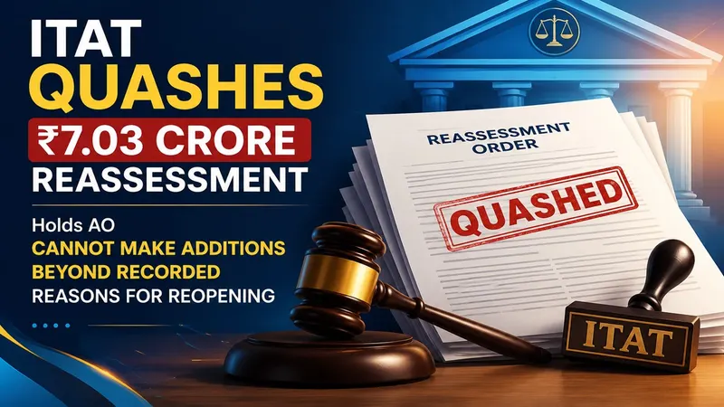 ITAT Quashes Rs 7.03 Crore Reassessment, Holds AO Cannot Make Additions Beyond Recorded Reasons for Reopening