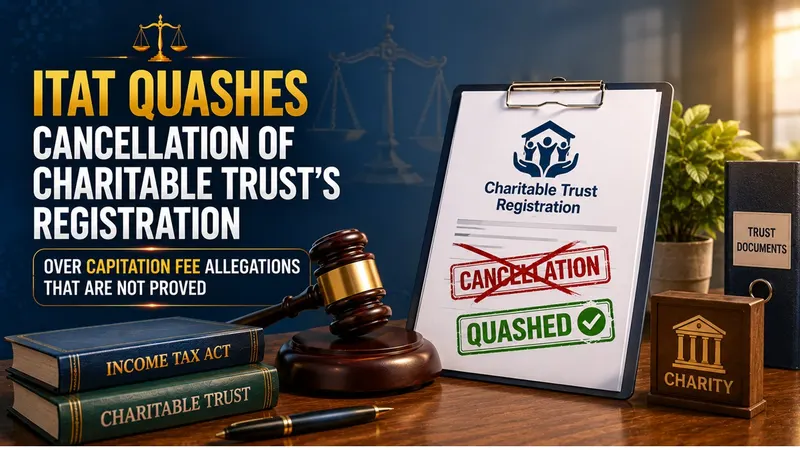 ITAT Quashes Cancellation of Charitable Trust's Registration Over Capitation Fee Allegations That Are Not Proved