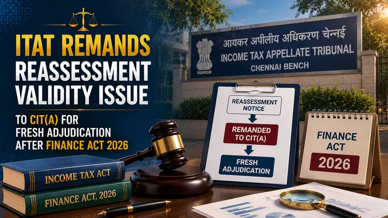 ITAT Remands Reassessment Validity Issue to CIT(A) for Fresh Adjudication After Finance Act 2026 Developments