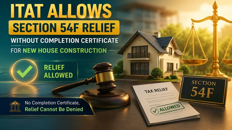 ITAT Allows Section 54F Relief Without Completion Certificate for New House Construction
