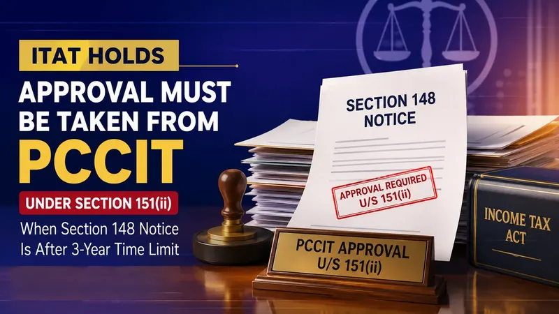ITAT Holds Approval Should Be Taken from PCCIT under Section 151(ii) When Section 148 Notice Is After 3-Year Time Limit