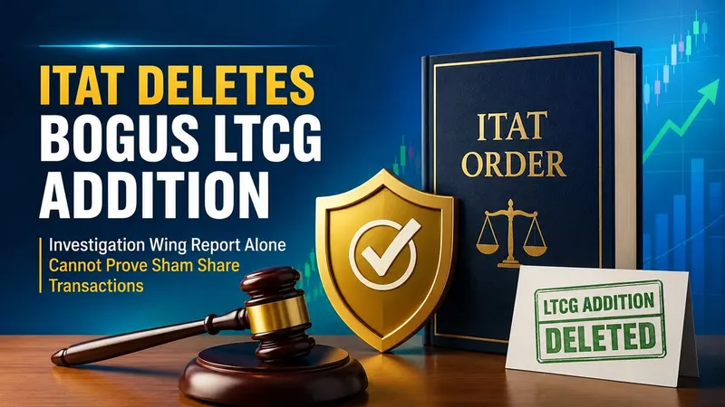 ITAT Deletes Bogus LTCG Addition, Holds Investigation Wing Report Alone Cannot Prove Sham Share Transactions