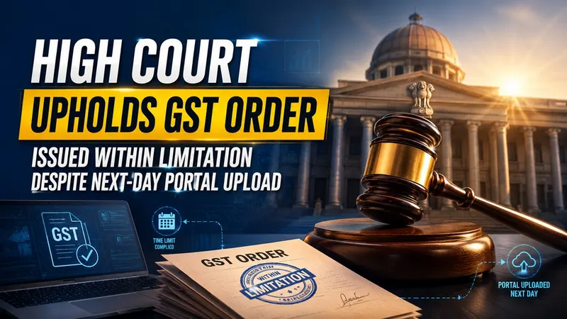 High Court Upholds GST Order Issued Within Limitation Despite Next-Day Portal Upload