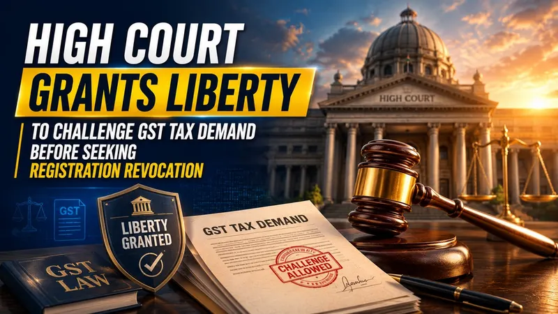 High Court Grants Liberty to Challenge GST Tax Demand Before Seeking Registration Revocation