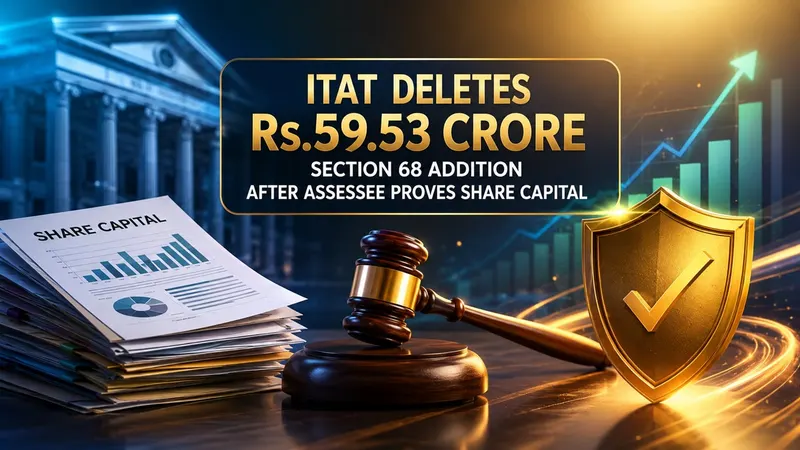 ITAT Deletes Rs 59.53 Crore Section 68 Addition After Assessee Proves Share Capital