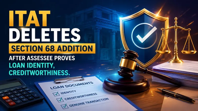 ITAT Deletes Section 68 Addition After Assessee Proves Loan Identity, Creditworthiness