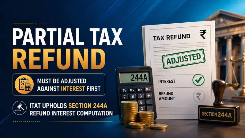 Partial Tax Refund Must Be Adjusted Against Interest First, ITAT Upholds Section 244A Refund Interest Computation