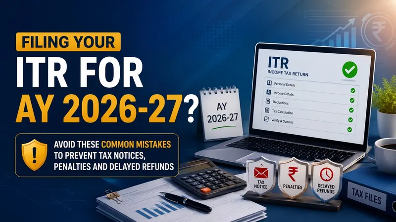 Filing Your ITR for AY 2026-27? Avoid These Common Mistakes to Prevent Tax Notices, Penalties and Delayed Refunds