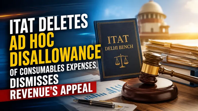 ITAT Deletes Ad Hoc Disallowance of Consumables Expenses, Dismisses Revenue's Appeal