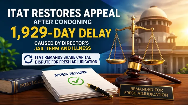 ITAT Restores Appeal After Condoning 1,929-Day Delay Caused by Director’s Jail Term and Illness