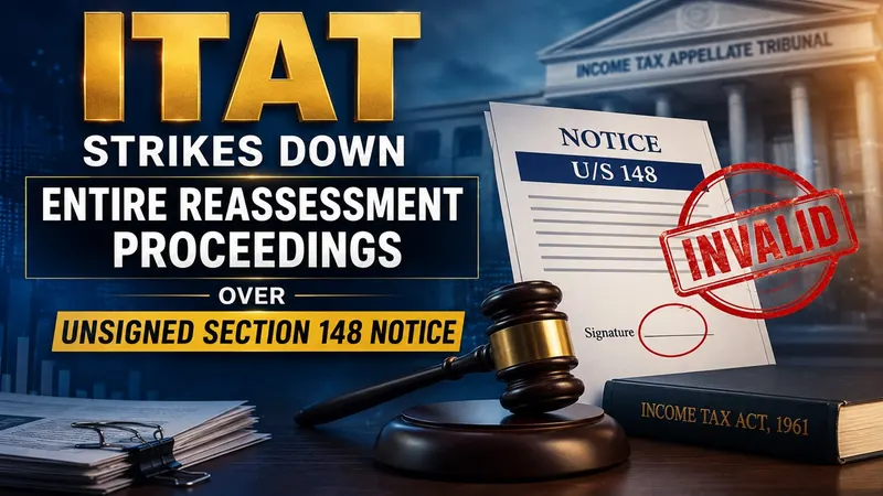 ITAT Strikes Down Entire Reassessment Proceedings Over Unsigned Section 148 Notice