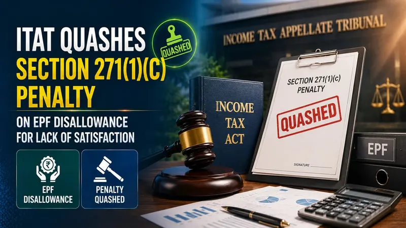 ITAT Quashes Section 271(1)(c) Penalty on EPF Disallowance for Lack Of Satisfaction