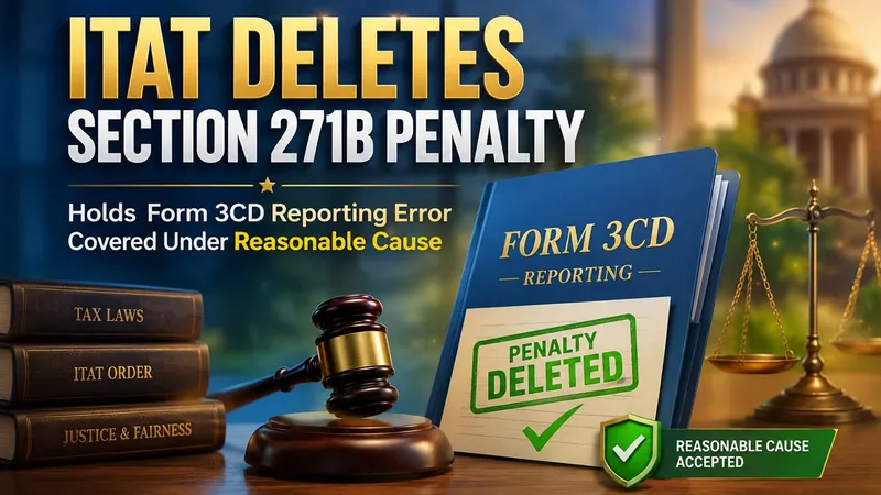 ITAT Deletes Section 271B Penalty, Holds Form 3CD Reporting Error Covered Under Reasonable Cause