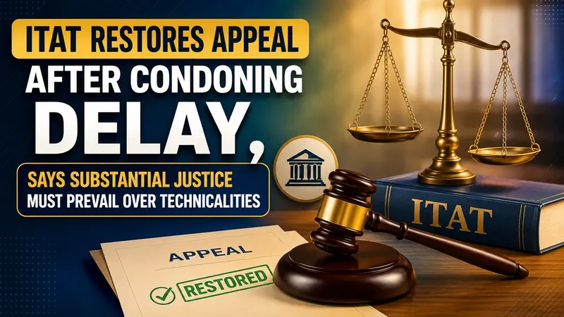 ITAT Restores Appeal After Condoning Delay, Says Substantial Justice Must Prevail Over Technicalities