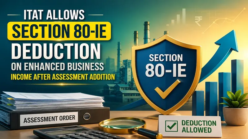 ITAT Allows Section 80-IE Deduction on Enhanced Business Income After Assessment Addition