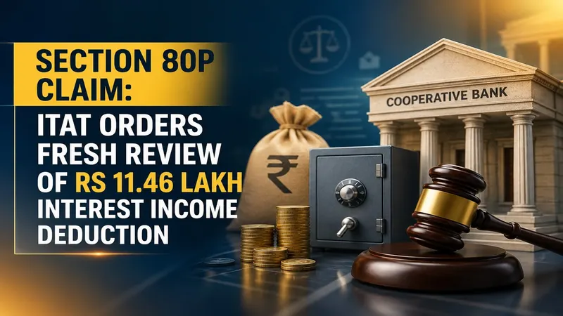 Section 80P Claim: ITAT Orders Fresh Review of Rs 11.46 Lakh Interest Income Deduction