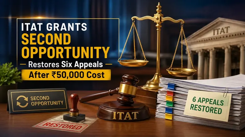 ITAT Grants Second Opportunity, Restores Six Appeals After Rs 50,000 Cost for Non-Appearance Before Tax Authorities