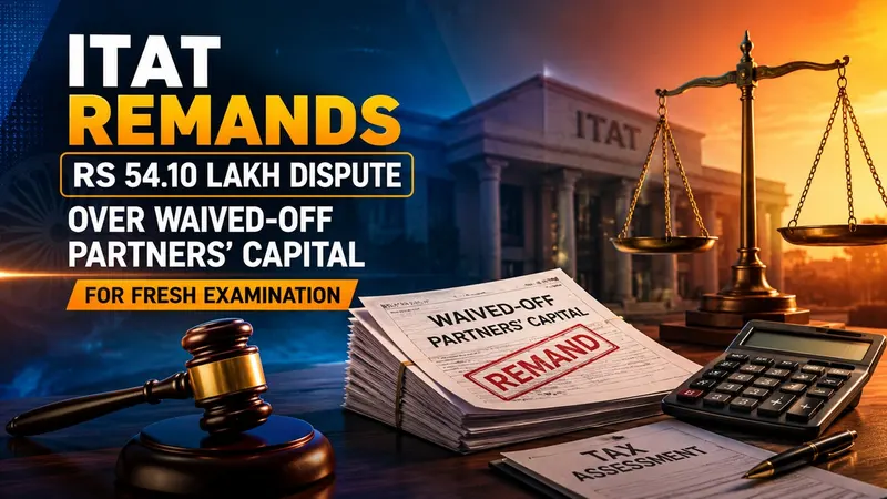 ITAT Remands Rs 54.10 Lakh Dispute Over Waived-Off Partners’ Capital for Fresh Examination