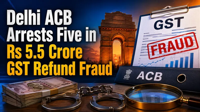 Delhi ACB Arrests Five in Rs 5.5 Crore GST Refund Fraud