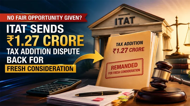No Fair Opportunity Given? ITAT Sends Rs 1.27 Crore Tax Addition Dispute Back for Fresh Consideration