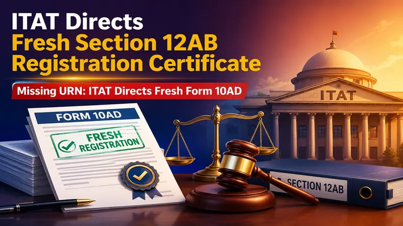 ITAT Directs Fresh Section 12AB Registration Certificate After Missing URN Creates Exemption Issues