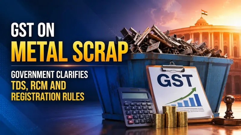 GST on Metal Scrap: Government Clarifies TDS, RCM and Registration Rules