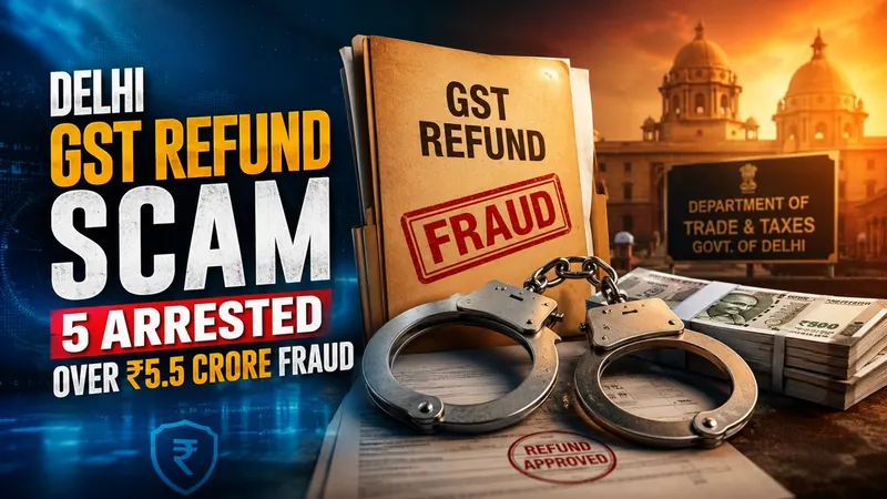 Delhi GST Refund Scam: 3 Officials, 2 Private Persons Arrested Over Rs 5.5 Crore Fraud