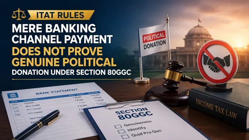  ITAT Rules That Mere Banking Channel Payment Does Not Prove Genuine Political Donation Under Section 80GGC