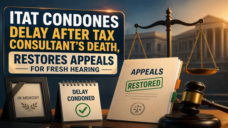 ITAT Condones Delay After Tax Consultant's Death, Restores Appeals for Fresh Hearing