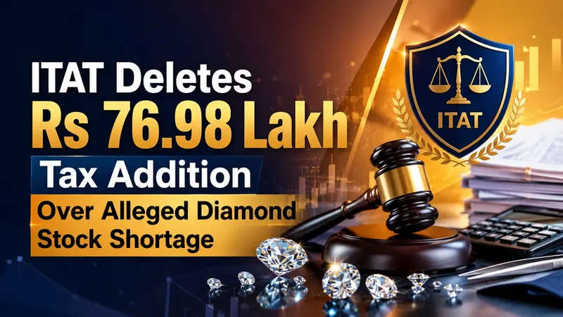 ITAT Deletes Rs 76.98 Lakh Tax Addition Over Alleged Diamond Stock Shortage