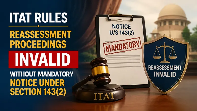 ITAT Rules That Reassessment Proceedings Invalid Without Mandatory Notice under Section 143(2)