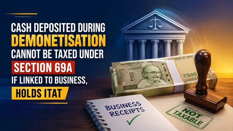 Cash Deposited During Demonetisation Cannot Be Taxed Under Section 69A if Linked to Business, Holds ITAT 
