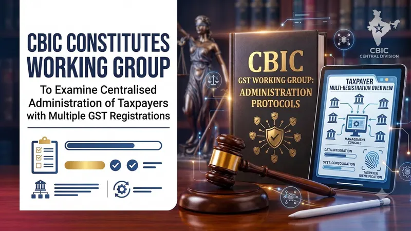 CBIC Constitutes Working Group to Examine Centralised Administration of Taxpayers with Multiple GST Registrations