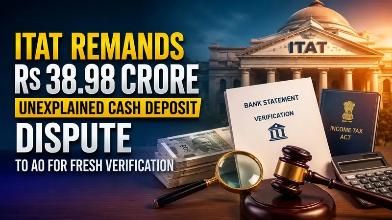 ITAT Remands Rs 38.98 Crore Unexplained Cash Deposit Dispute to AO for Fresh Verification