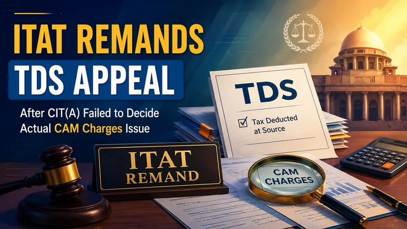 ITAT Remands TDS Appeal After CIT(A) Failed to Decide Actual CAM Charges Issue