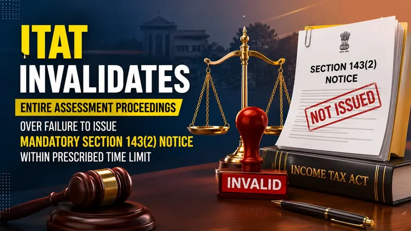 ITAT Invalidates Entire Assessment Proceedings Over Failure to Issue Mandatory Section 143(2) Notice Within Prescribed Time Limited