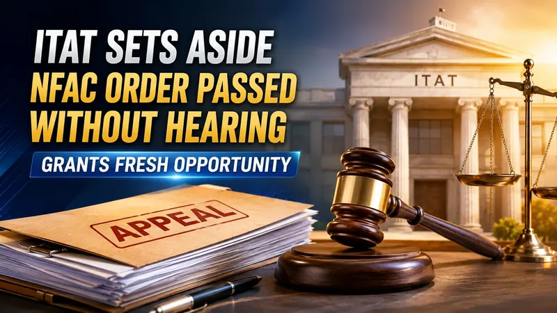 ITAT Sets Aside NFAC Order Passed Without Hearing, Grants Fresh Opportunity