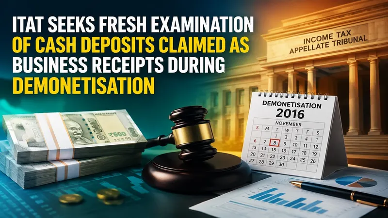 ITAT Seeks Fresh Examination of Cash Deposits Claimed as Business Receipts During Demonetisation