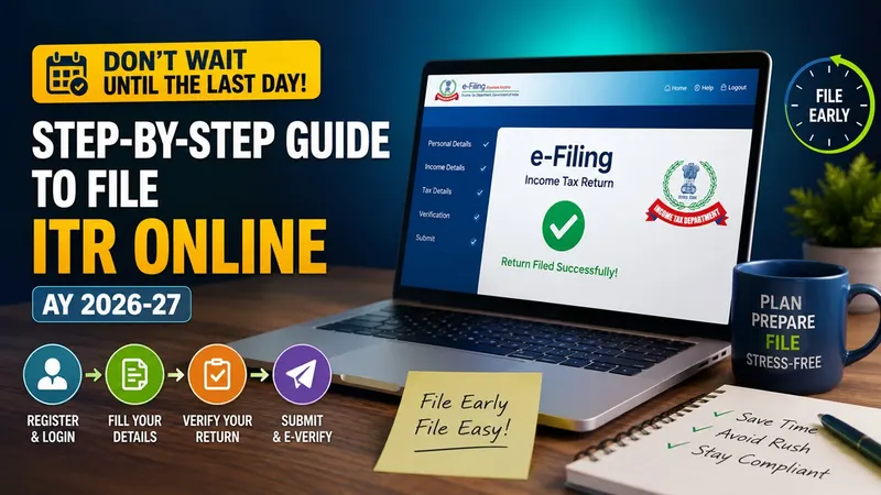 Don't Wait Until the Last Day: Here's Step-by-Step Guide to File ITR Online for AY 2026-27
