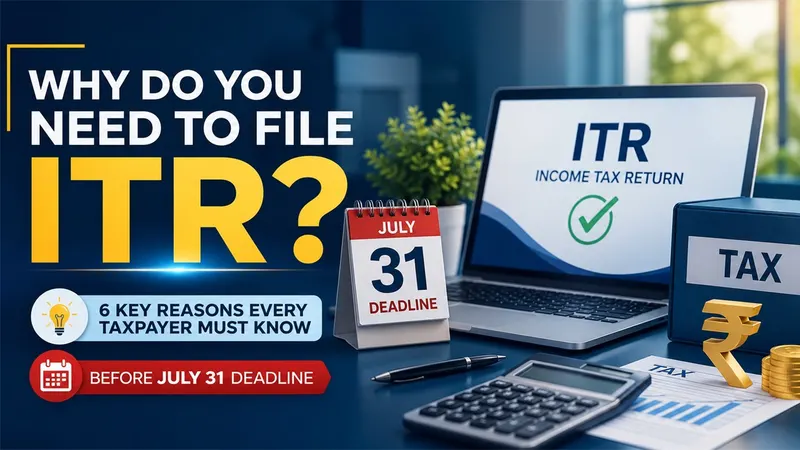 Why Do You Need to File an ITR? 6 Key Reasons Every Taxpayer Must Know Before July 31 Deadline