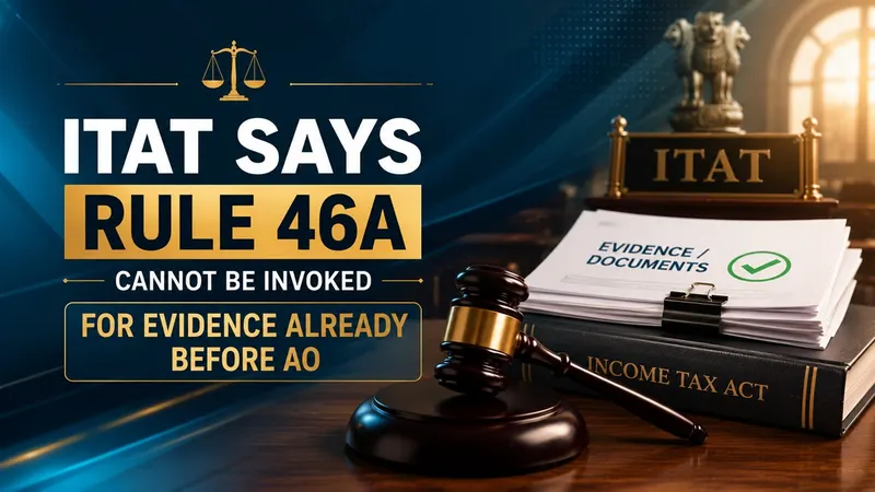 ITAT Says Rule 46A Cannot Be Invoked for Evidence Already Before AO