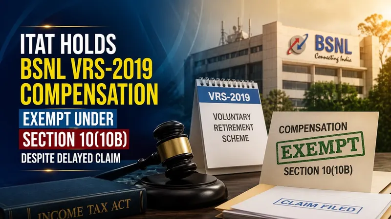 ITAT Holds BSNL VRS-2019 Compensation Exempt Under Section 10(10B) Despite Delayed Claim
