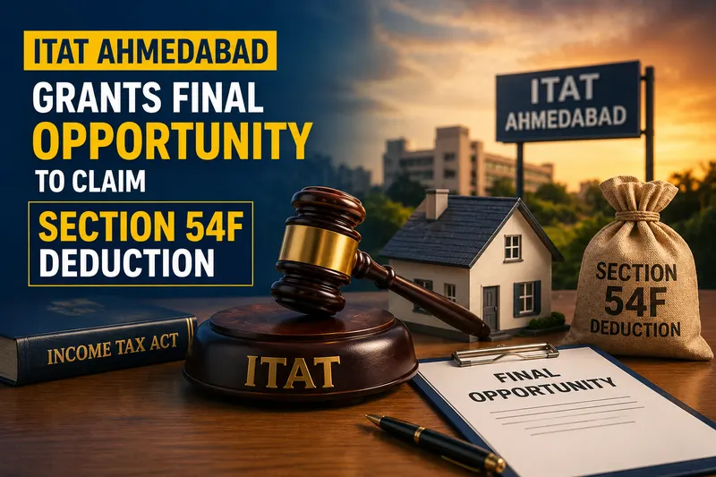 ITAT Grants Final Opportunity to Claim Section 54F Deduction