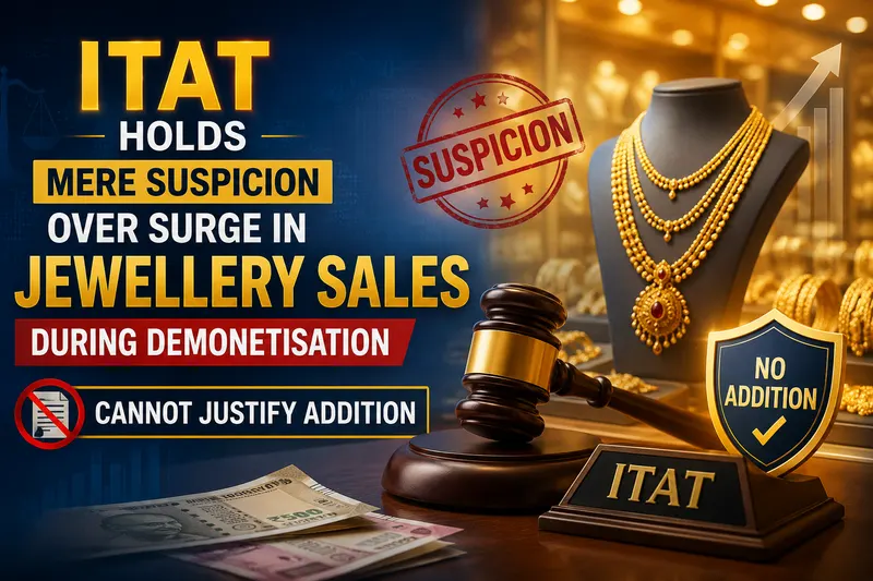 ITAT Holds Mere Suspicion Over Surge in Jewellery Sales During Demonetisation Cannot Justify Addition 